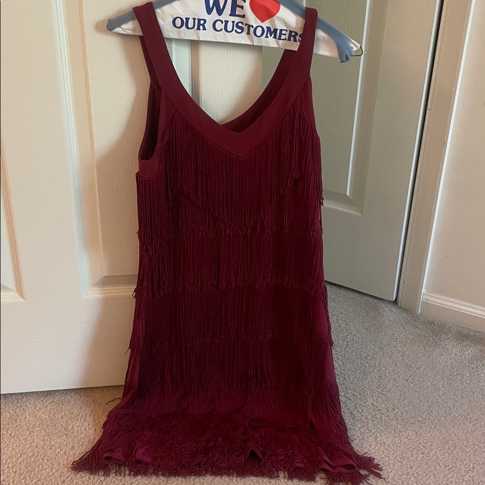 White House Black Market Deep Red Dress